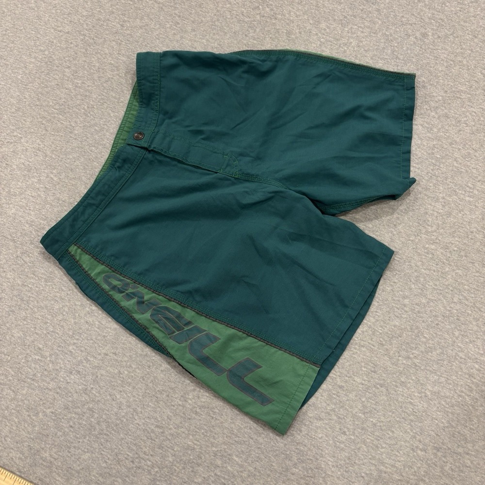 Vintage Y2K O'Neil Board Shorts Men's Size 32 (Fit 30) Green Surfwear Spellout